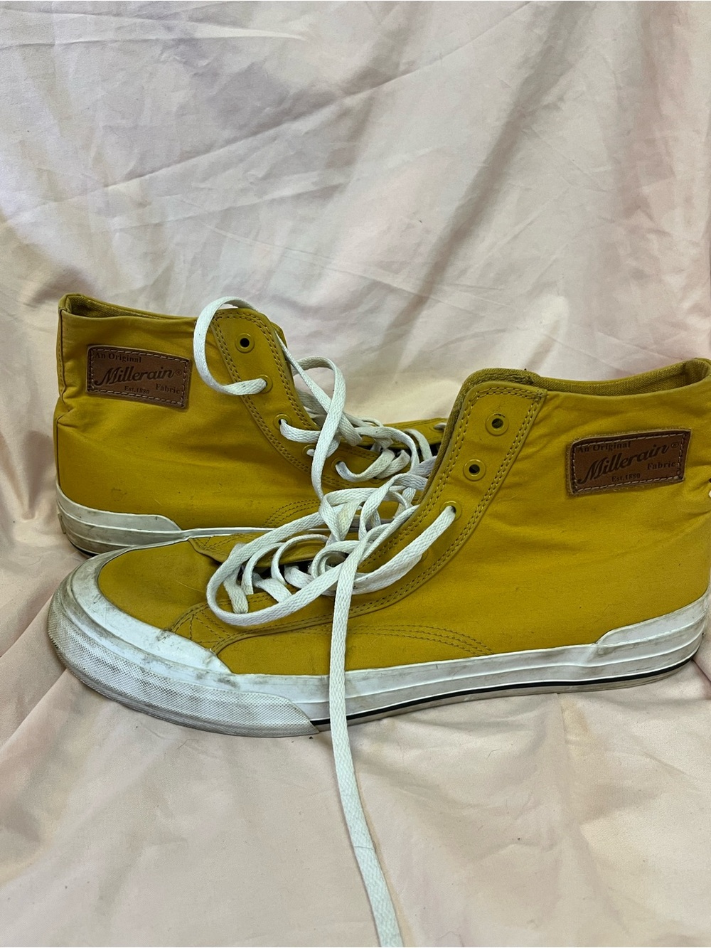 HUF Millerrain High Top Sneakers in Mustard Yellow